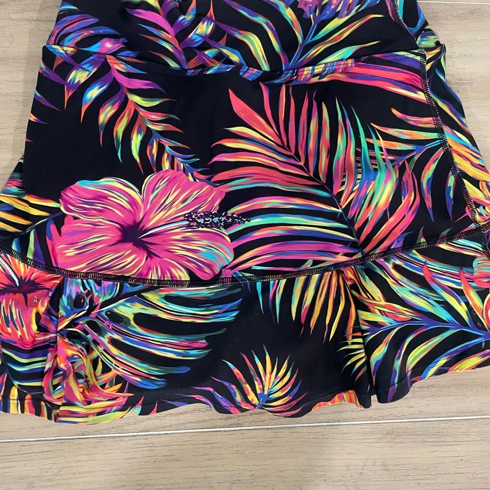 Dona Jo Tropical Tennis Skirt